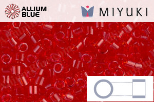 MIYUKI Delica® Seed Beads (DBM0704) 10/0 Round Medium - Transparent Red Orange