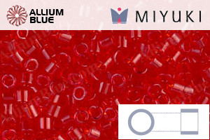 MIYUKI Delica® Seed Beads (DBM0704) 10/0 Round Medium - Transparent Red Orange - 關閉視窗 >> 可點擊圖片