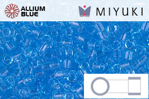MIYUKI Delica® Seed Beads (DBM0706) 10/0 Round Medium - Transparent Aqua - Click Image to Close