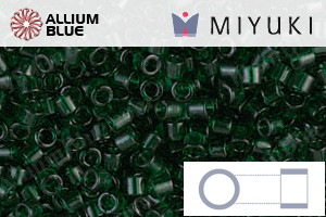 MIYUKI Delica® Seed Beads (DBM0713) 10/0 Round Medium - Transparent Dark Emerald - Haga Click en la Imagen para Cerrar