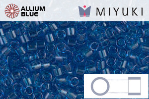MIYUKI Delica® Seed Beads (DBM0714) 10/0 Round Medium - Transparent Capri Blue - Click Image to Close