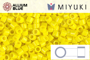 MIYUKI Delica® Seed Beads (DBM0721) 10/0 Round Medium - Opaque Yellow - Click Image to Close