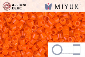 MIYUKI Delica® Seed Beads (DBM0722) 10/0 Round Medium - Opaque Orange - Click Image to Close