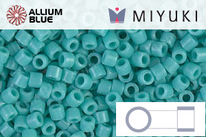 MIYUKI Delica® Seed Beads (DBM0729) 10/0 Round Medium - Opaque Turquoise Green - 关闭视窗 >> 可点击图片