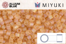 MIYUKI Delica® Seed Beads (DBM0852) 10/0 Round Medium - Matte Transparent Light Topaz AB