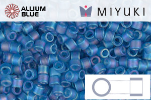 MIYUKI Delica® Seed Beads (DBM0862) 10/0 Round Medium - Matte Transparent Capri Blue AB - Click Image to Close