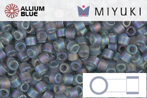 MIYUKI Delica® Seed Beads (DBM0863) 10/0 Round Medium - Matte Transparent Gray AB - Click Image to Close