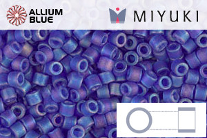 MIYUKI Delica® Seed Beads (DBM0864) 10/0 Round Medium - Matte Transparent CobaLight AB