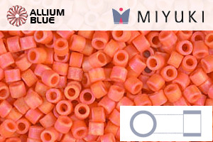 MIYUKI Delica® Seed Beads (DBM0872) 10/0 Round Medium - Matte Opaque Orange AB - 關閉視窗 >> 可點擊圖片