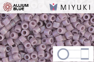 MIYUKI Delica® Seed Beads (DBM0875) 10/0 Round Medium - Matte Opaque Mauve AB - Click Image to Close