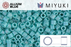 MIYUKI Delica® Seed Beads (DBM0878) 10/0 Round Medium - Matte Opaque Turquoise Green AB