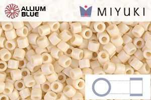 MIYUKI Delica® Seed Beads (DBM0883) 10/0 Round Medium - Matte Opaque Dark Cream AB - 關閉視窗 >> 可點擊圖片