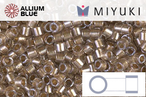 MIYUKI Delica® Seed Beads (DBM0907) 10/0 Round Medium - Sparkling Beige Lined Crystal