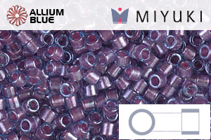 MIYUKI Delica® Seed Beads (DBM0922) 10/0 Round Medium - Sparkling Orchid Lined Aqua - Haga Click en la Imagen para Cerrar