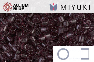MIYUKI Delica® Seed Beads (DBM1104) 10/0 Round Medium - Transparent Mauve - Click Image to Close