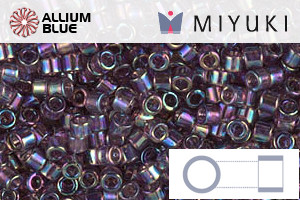 MIYUKI Delica® Seed Beads (DBM1244) 10/0 Round Medium - Transparent Mauve AB - Click Image to Close