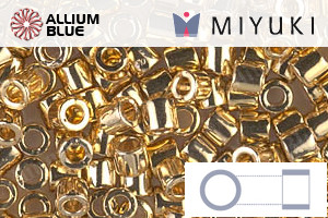MIYUKI Delica® Seed Beads (DBL0034) 8/0 Round Large - 24kt Gold Light Plated - Click Image to Close
