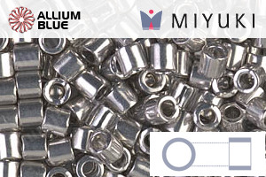 MIYUKI Delica® Seed Beads (DBL0038) 8/0 Round Large - Palladium Plated - Click Image to Close