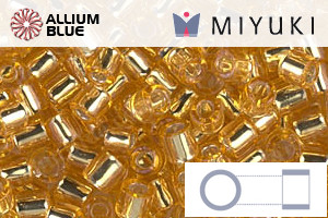 MIYUKI Delica® Seed Beads (DBL0042) 8/0 Round Large - Silver Lined Gold - 关闭视窗 >> 可点击图片