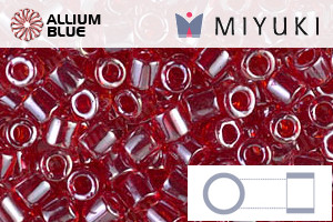MIYUKI Delica® Seed Beads (DBL0098) 8/0 Round Large - Transparent Light Siam Luster - 關閉視窗 >> 可點擊圖片