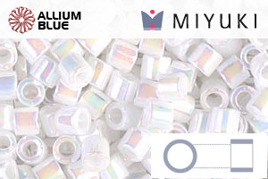 MIYUKI Delica® Seed Beads (DBL0202) 8/0 Round Large - White Pearl AB