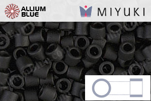 MIYUKI Delica® Seed Beads (DBL0310) 8/0 Round Large - Matte Black - Click Image to Close