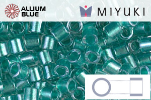 MIYUKI Delica® Seed Beads (DBL0904) 8/0 Round Large - Sparkling Aqua Green Lined Crystal - 關閉視窗 >> 可點擊圖片