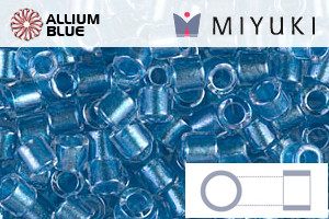 MIYUKI Delica® Seed Beads (DBL0905) 8/0 Round Large - Sparkling Blue Lined Crystal - Click Image to Close