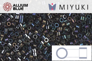 MIYUKI Delica® Seed Beads (DBS0002) 15/0 Round Small - Metallic Dark Blue Iris - Click Image to Close