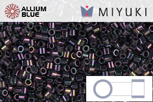 MIYUKI Delica® Seed Beads (DBS0004) 15/0 Round Small - Metallic Dark Plum Iris - Haga Click en la Imagen para Cerrar