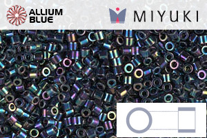 MIYUKI Delica® Seed Beads (DBS0005) 15/0 Round Small - Metallic Variegated Blue Iris - Click Image to Close