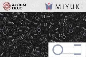 MIYUKI Delica® Seed Beads (DBS0010) 15/0 Round Small - Black - Click Image to Close