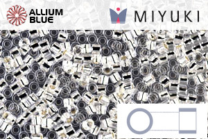 MIYUKI Delica® Seed Beads (DBS0041) 15/0 Round Small - Silver Lined Crystal - Haga Click en la Imagen para Cerrar