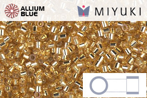 MIYUKI Delica® Seed Beads (DBS0042) 15/0 Round Small - Silver Lined Gold