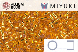 MIYUKI Delica® Seed Beads (DBS0045) 15/0 Round Small - Silver Lined Orange