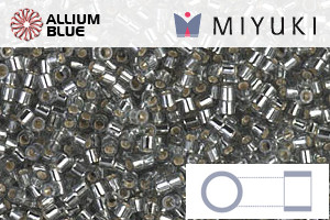 MIYUKI Delica® Seed Beads (DBS0048) 15/0 Round Small - Silver Lined Gray - Click Image to Close