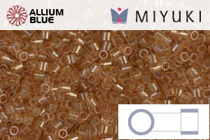 MIYUKI Delica® Seed Beads (DBS0118) 15/0 Round Small - Transparent Saffron Luster - Click Image to Close