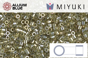 MIYUKI Delica® Seed Beads (DBS0124) 15/0 Round Small - Transparent Golden Olive Luster