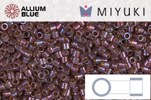 MIYUKI Delica® Seed Beads (DBS0129) 15/0 Round Small - Mulberry Rainbow Gold Luster - Haga Click en la Imagen para Cerrar