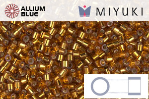 MIYUKI Delica® Seed Beads (DBS0144) 15/0 Round Small - Silver Lined Dark Topaz