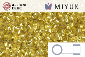 MIYUKI Delica® Seed Beads (DBS0145) 15/0 Round Small - Silver Lined Yellow - Click Image to Close