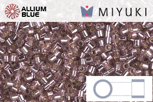 MIYUKI Delica® Seed Beads (DBS0146) 15/0 Round Small - Silver Lined Smoky Amethyst - Click Image to Close