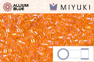 MIYUKI Delica® Seed Beads (DBS0151) 15/0 Round Small - Transparent Orange AB - 关闭视窗 >> 可点击图片