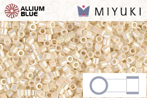 MIYUKI Delica® Seed Beads (DBS0157) 15/0 Round Small - Opaque Cream AB