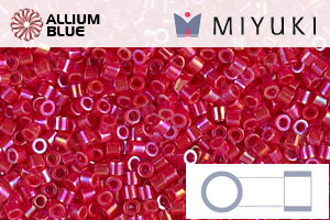 MIYUKI Delica® Seed Beads (DBS0162) 15/0 Round Small - Opaque Red AB