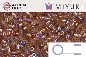 MIYUKI Delica® Seed Beads (DBS0170) 15/0 Round Small - Transparent Dark Topaz AB