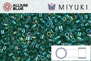 MIYUKI Delica® Seed Beads (DBS0175) 15/0 Round Small - Transparent Emerald AB