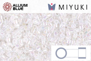 MIYUKI Delica® Seed Beads (DBS0222) 15/0 Round Small - White Opal AB - 关闭视窗 >> 可点击图片