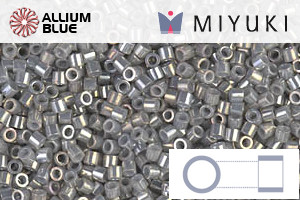 MIYUKI Delica® Seed Beads (DBS0251) 15/0 Round Small - Opaque Smoke Gray Luster - 關閉視窗 >> 可點擊圖片