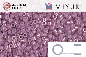 MIYUKI Delica® Seed Beads (DBS0253) 15/0 Round Small - Opaque Dark Orchid Luster - Click Image to Close